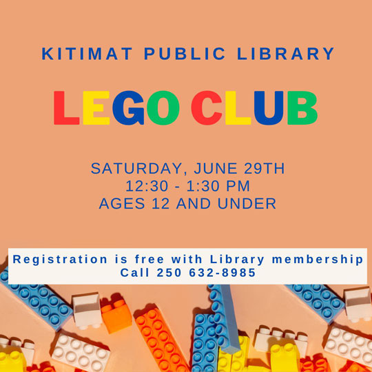 Image with the date and time for Lego Club