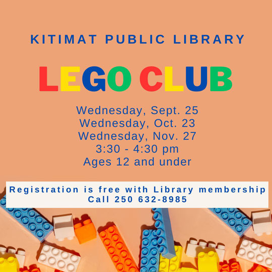 Image with the date and time for Lego Club