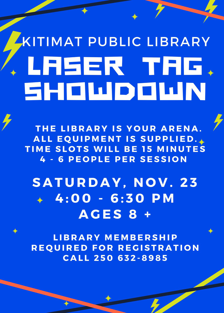 Laser tag poster with date and time